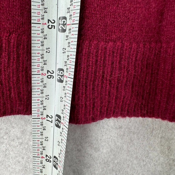 Neiman Marcus 100% Cashmere Sweater Womens MEDIUM Red Long Sleeve Love Heart - Picture 12 of 14